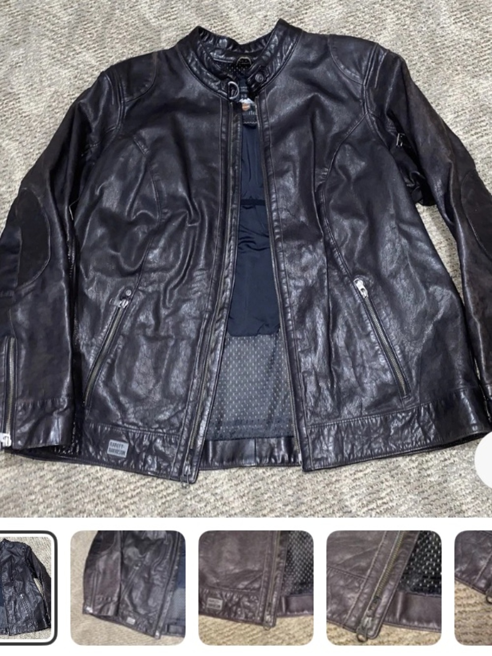 Harley-Davidson Ladies Line Stitcher Leather Jacket 98031-18VW- 2W- DAMAGED - Picture 4 of 16